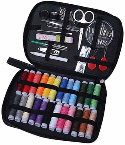 BTCCXQ - Juego de 15 piezas de caja de costura portátil de viaje, kit de costura, agujas de costura, accesorios de acolchado para el hogar (color D)