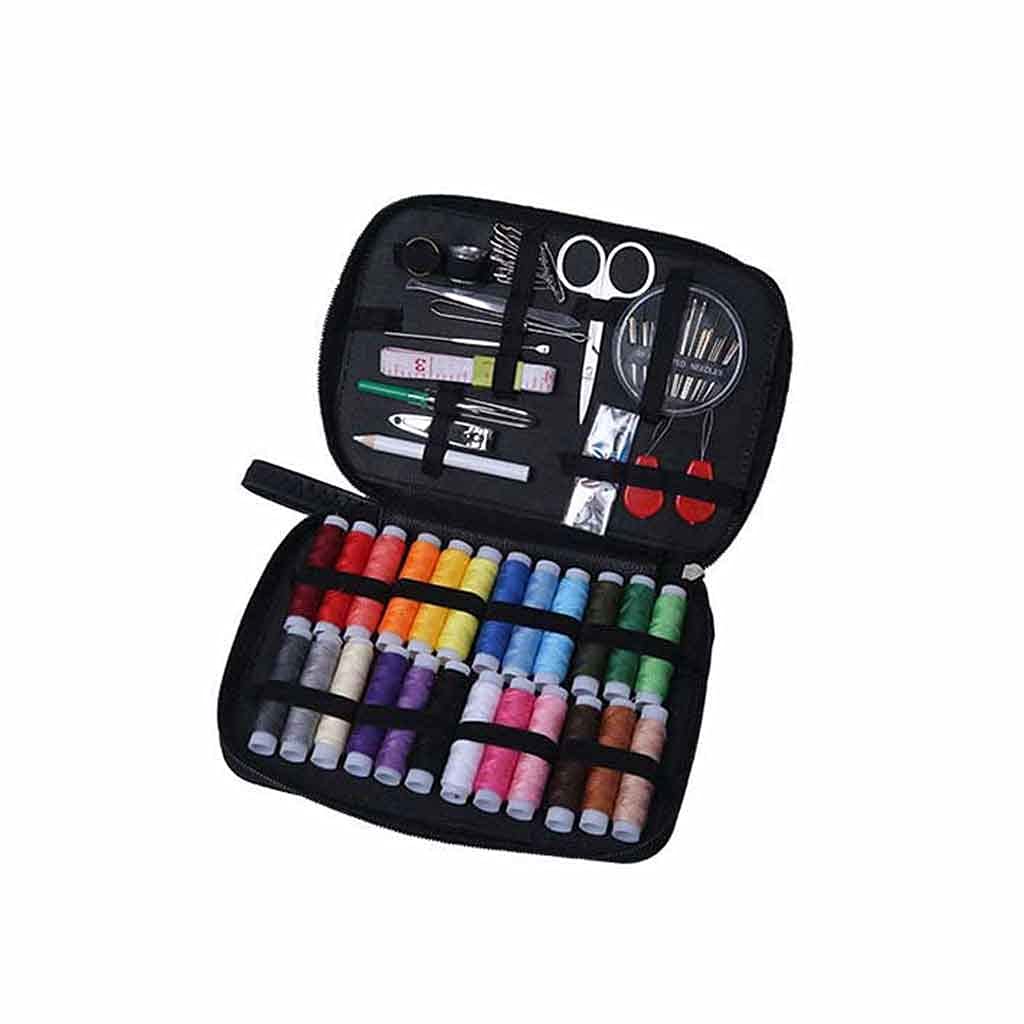 Kit de couture portable 15 pièces noir pour réparations maison