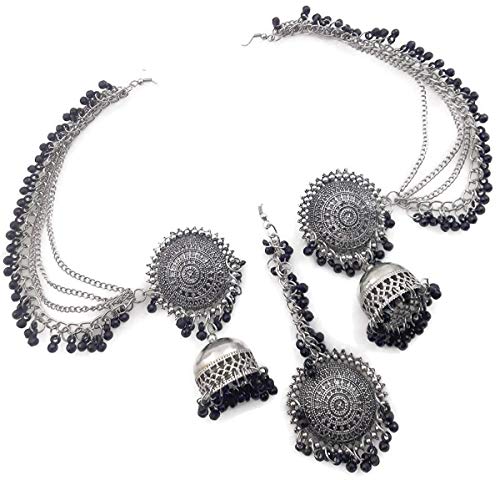 Image of Total Fashion Oxidised Tikka Earrings For Girls And Women