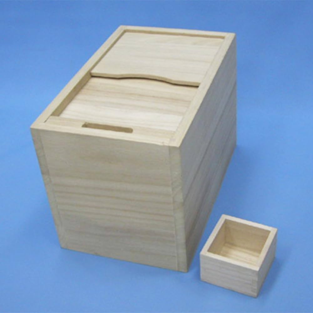 桐製　米びつ　5kg スライド式 Amazon｜米びつ 桐製 5kg 一合マス付き スライド式 コンパクト