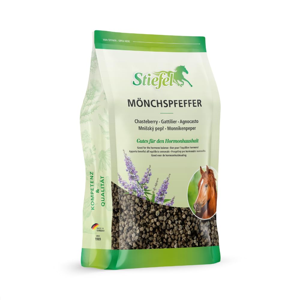 Stiefel Mönchspfeffer für Pferde, 100% naturbelassener Mönchspfeffer, kann den Hormonhaushalt unterstützen, 500g