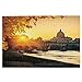 KIMDFACE Rompecabezas Puzzle 1000 Piezas,Atardecer en el río Tíber San Pedro Roma Ciudad Italia Basílica Turístico Antiguo，Educa Inteligencia Jigsaw Puzzles para Niños Adultos