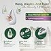 23 Bees, Hanging Air Plant Holder, White Hanger Ceramic Planter, Small Floating Succulent Pots Container, Cactus Holders with Metal Wire, 3 Pack