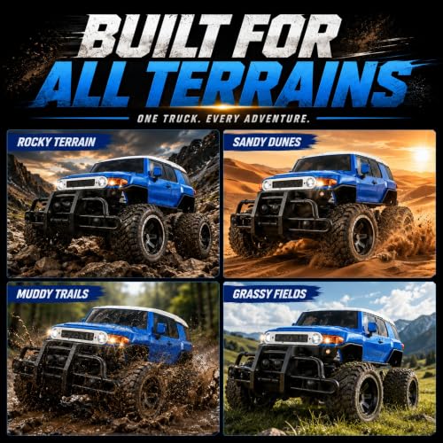 Image of GRAPHENE 1:8 Scale Remote Control Big SUV Car with Inflated Off-Road Tires High-Speed RC Monster Truck Durable Heavy-Duty Body Long Range Easy Control Toy Car for Kids & Adults