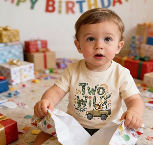 Image of Toddler Boys Girls 2nd Birthday Shirt Outfit for Kids Two Years Old Birthday Gift for Party Short Sleeve Tshirt