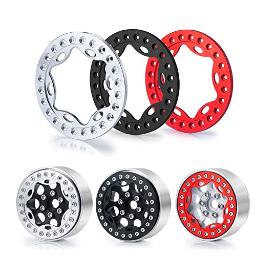 Anneaux de rechange en aluminium rouge pour jantes de voiture RC en sortie tout-terrain