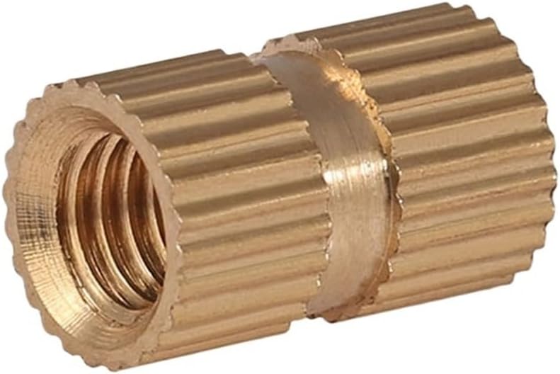 25pcs Type B Solid Brass Injection Molding Knurl Thread Insert Nuts - M3 M4 M5 M6 M8 Embedded Nutserts(16mmxM6x8.3mm)