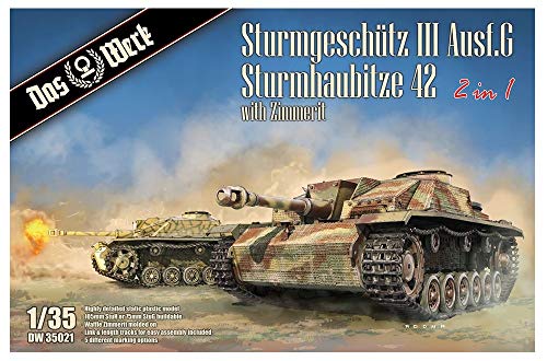 Maquette StuG III AUSF.G Das Werk DW35021 1:35 avec Zimmerit