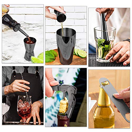 Cocktail-Shaker-Set-Edelstahl-Cocktailshaker Mixing Barkeeper Set Coctailshaker Cocktailset Bar Set Cocktails Mixer… – Bild 8