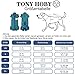 TONY HOBY Shirts für Hunde,Hundeschlafanzug mit Gestreiften und 4 Beinen Weich und Atmungsaktives Hund Tshirt Hunde Kleidung für Kleine Mittel Große Hunde (Jungen-Blau, S)