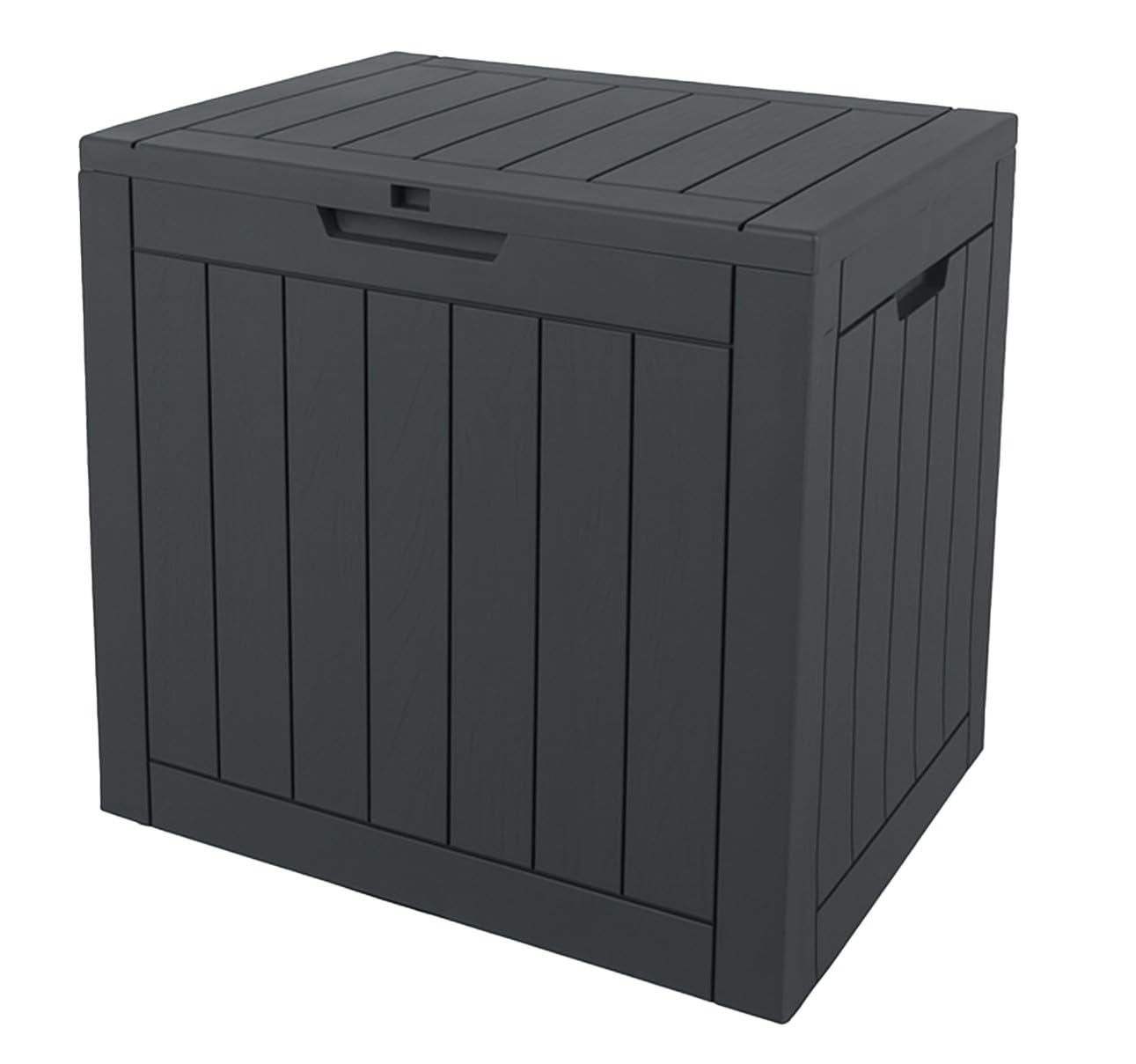 Ondis24 City Cube, Kunststoff Box - Abschließbare Poolbox, Paketbox, Gartenbox Wasserdicht, 110L, Anthrazit, 55x43x53cm Außenmaß, 75Kg Gewichtsbelastbarkeit. Ideal für Wohnungs- & Gartenbesitzer