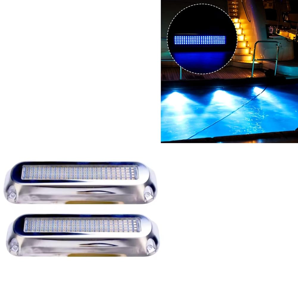 2 Luces de Navegación Sumergibles de 120 LED, 12 V/24 V, Luz, Impermeables, para Embarcaciones Marinas.