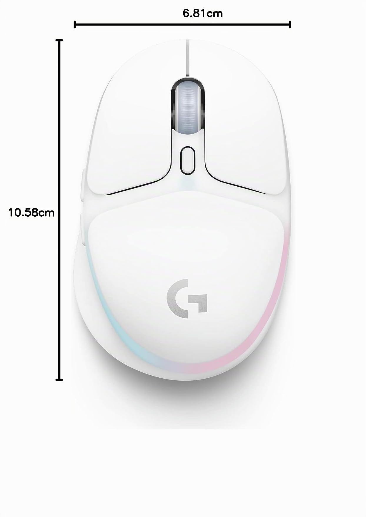 Logitech G705 Mouse Gaming Wireless | LIGHTSYNC RGB, LIGHTSPEED Wireless, Bluetooth, Leggero, PC/Mac/Laptop - Blanco
