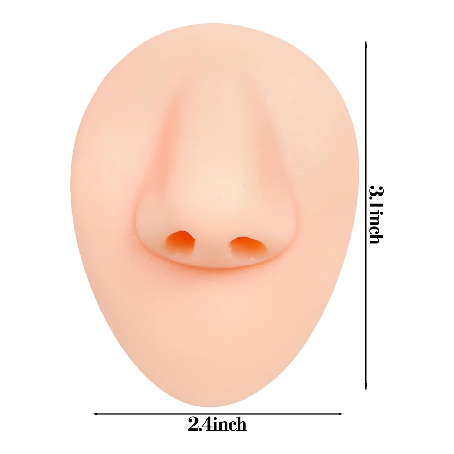 Silicone Nose Model, Piercing Practice Body Parts Model, Fake Nose Display Model for Piercing Practice Acupuncture Jewelry Display Teaching