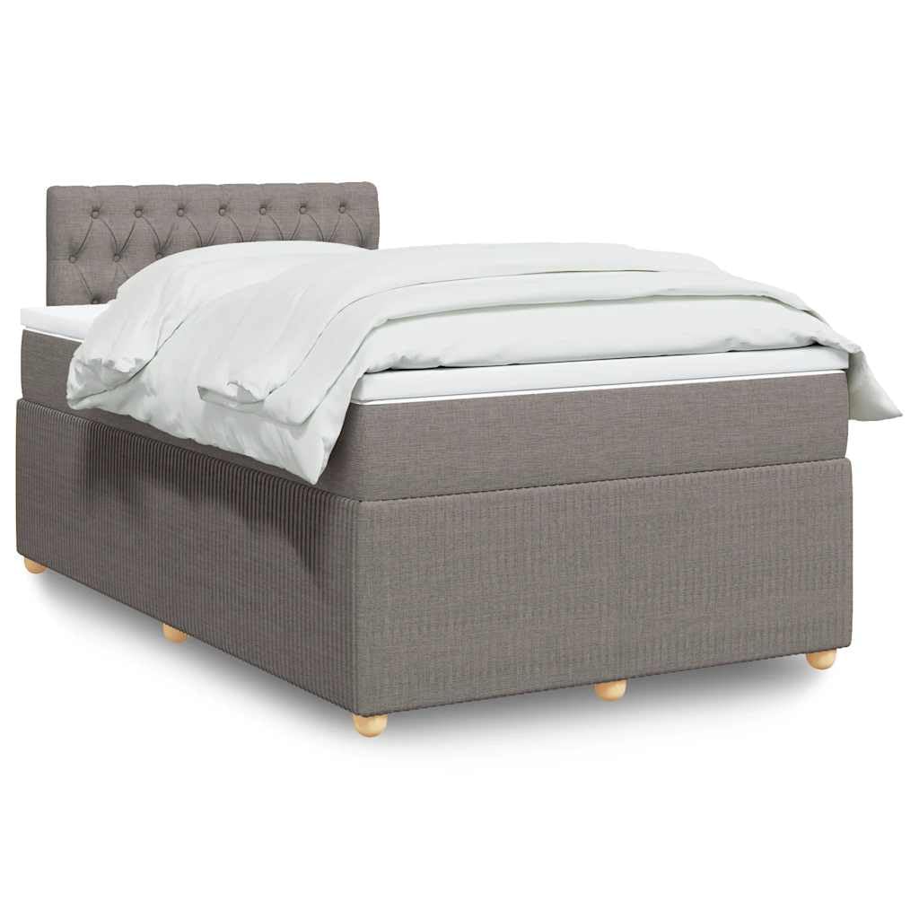 Tkanina poliestrowa z materacem kieszeniowym tapicerowane 120x190 Taupe