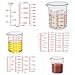 Ackers High Borosilicate Glass Measuring Cup Set with Pour Spout,60ml(2OZ),120ml(4OZ), 250ml(8OZ) Glass Measuring Beaker for Kitchen or Restaurant, Easy to Read