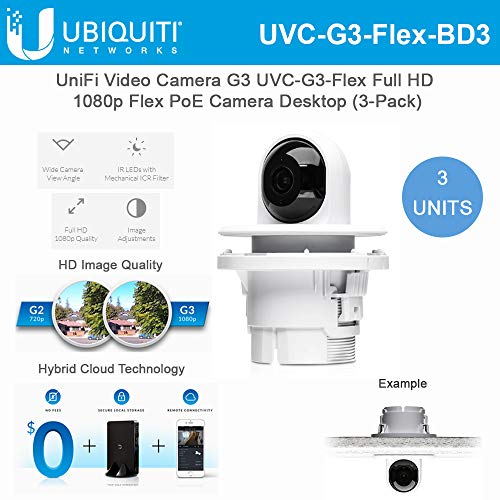 UniFi Video Camera G3 Flex 3 Units UVC-G3-Flex Full HD 1080p Network Camera