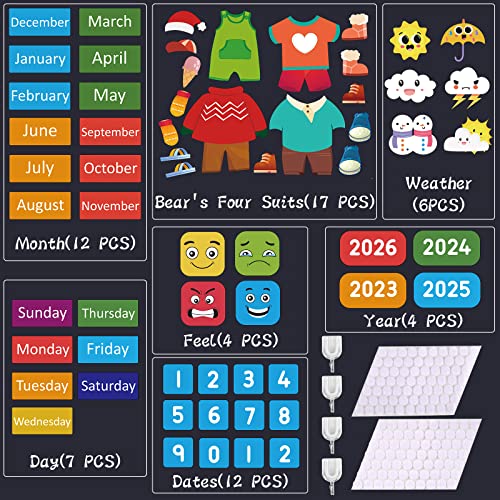 My First Daily Calendar-Preschool Classroom Must Haves, Circle Time Learning Center, Days Of The Week Chart For Toddlers Learning, Classroom Calendar For Kids, 3.3Ft Felt Board For Toddlers #TOP5