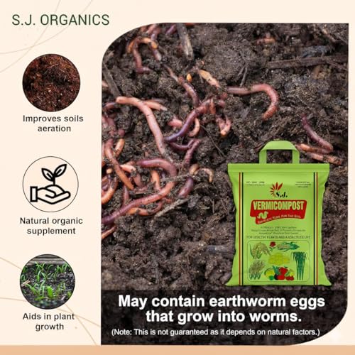 Image of SJ Organics Black Gold Vermicompost 5KG and Soil Activator 5KG Combo Pack for Home Gardening