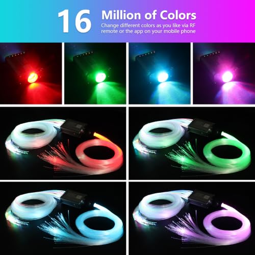 Image of AMKI 16W 600pcs Starlight Headliner Kit with Meteor 180pcs Fiber | AMKI 16W Meteor Starlight Headliner Kit 600pcs Twinkle Star +180pcs Meteor Fiber
