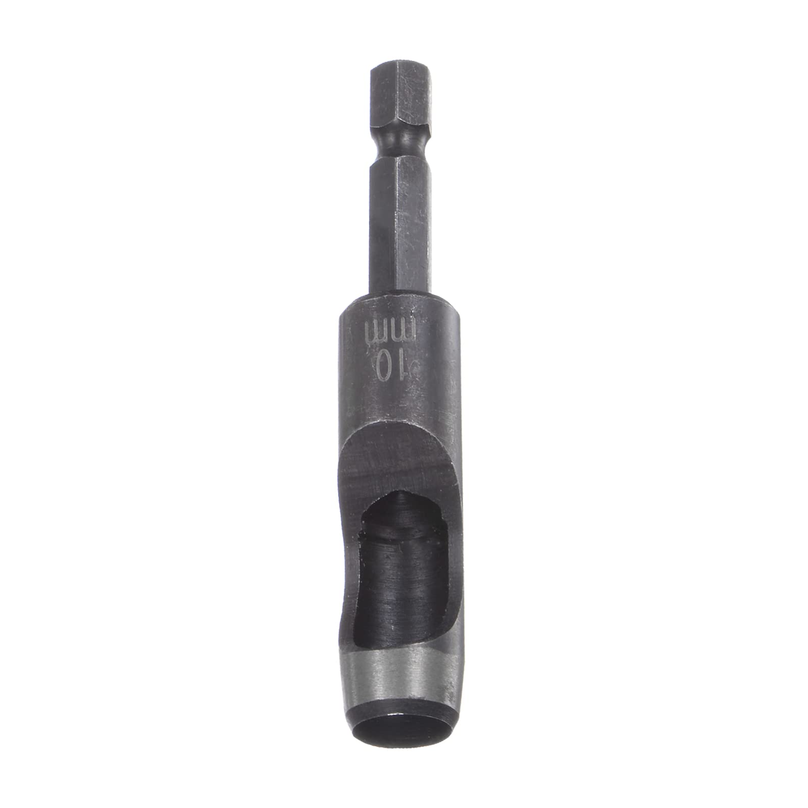 sourcing map Mango hexagonal hueco de cuero para taladros, perforador de agujero de 10 mm de diámetro para telas gruesas, trabajo de Leathercraft