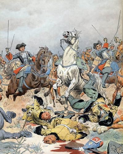 Impresión de pintura al óleo de La Guerra de Sucesión de Maurice Leloir, cuadro de 60x90cm
