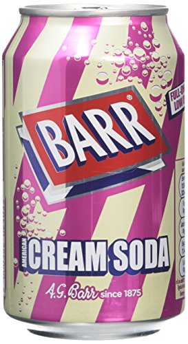 Barr American Cream Soda Fizzy Drink Cans, 330 ml, (Pack of 24)