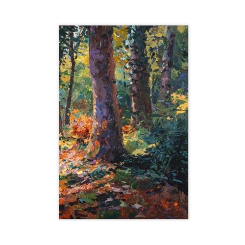Toile arbres naturels pour salon et chambre : un bain de forêt chez soi