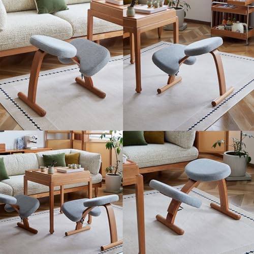 Ergonomic Kneeling Chair with Thick Cushion, Rocking Posture Stool for Improved Back Support, Neck Pain Relief, Enhanced Circulation – Perfect for Office Use