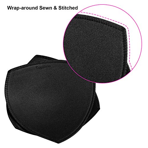 TopBine Bra Pads Inserts Women's Sports Cups Bra Replacement Insert for Bikini Swimsuit (3 Pairs B/C Black)