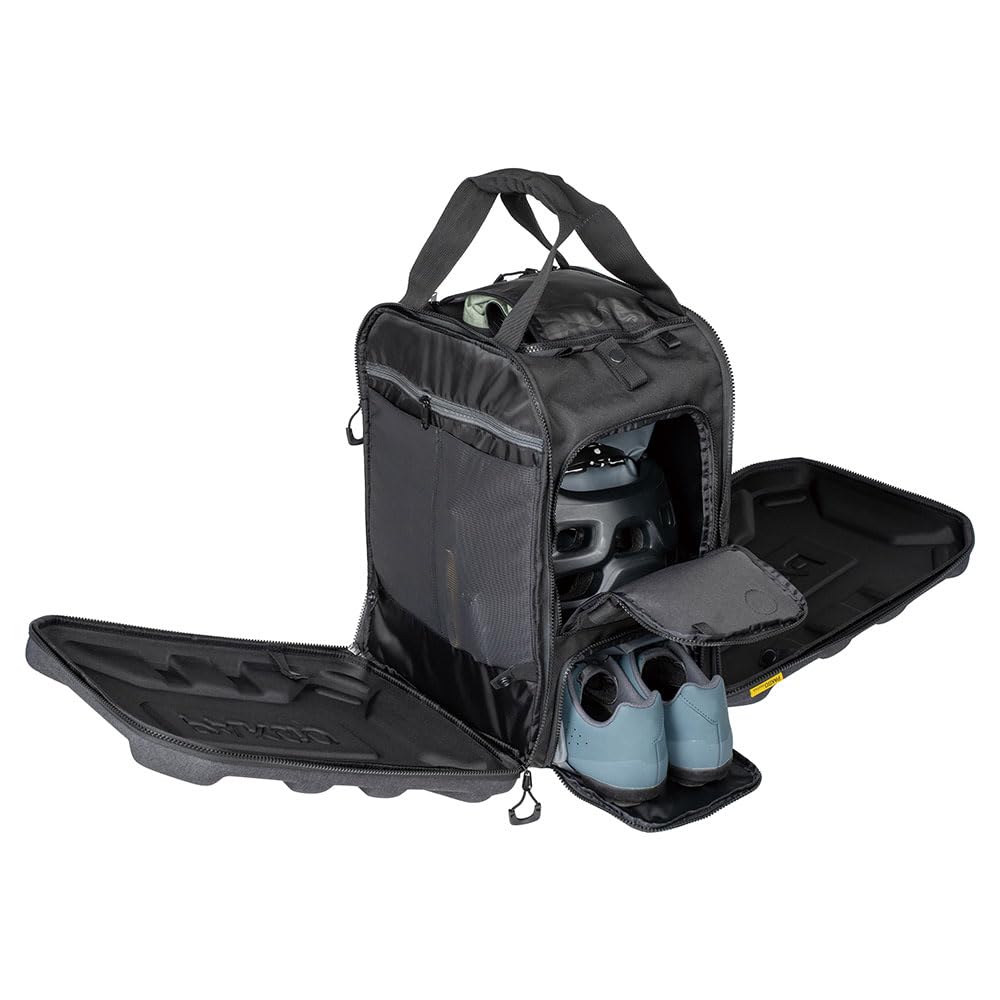 Topeak Pakgo GearPack II Fahrradtasche Schwarz, gepolsterte Transporttasche aus Polyester für Fahrrad Zubehör Werkzeug Helm und Bikepacking Ausrüstung