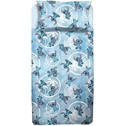 Funda Nordica Primark Disney Stitch - Sábana Bajera para Cama Cuadrada y Media, sábana encimera, Funda de Almohada, Azul, Disney, 100% algodón, Producto Oficial
