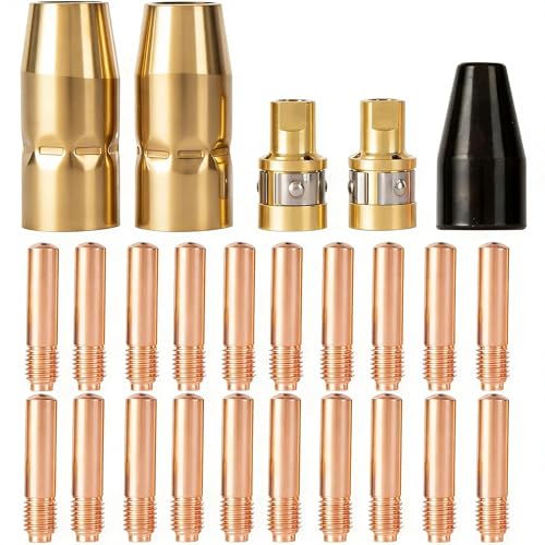 Image of .030 Nozzle Contact Tip Diffuser Kit & Flux Core Gasless Nozzle Compatible with Miller Millermatic Welder 135 140 175 211,Gun M10/M15,Hobart Handler 120 125 135 140 175 180 187 190,Gun H-9/H10