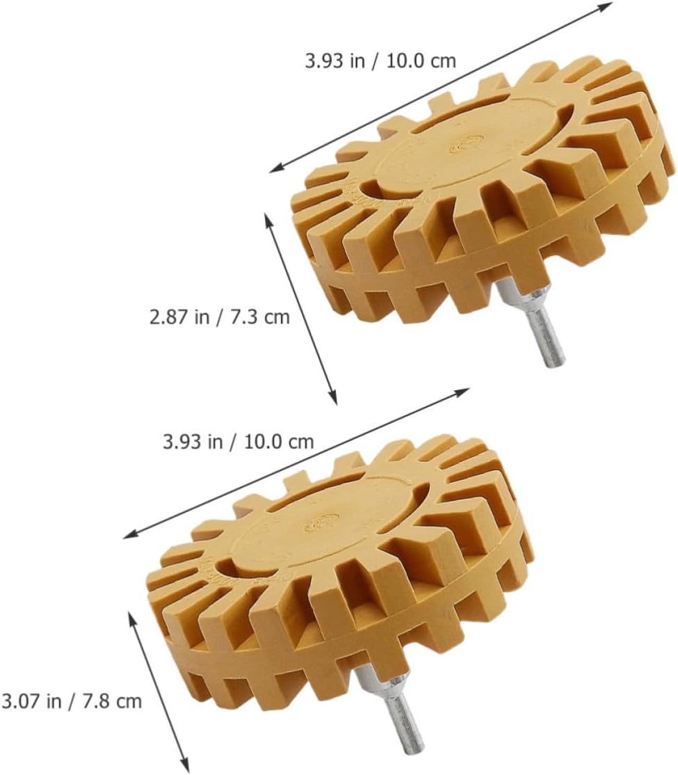 2pcs Gear Shaped Rubber Adhesive Removal Wheel for Cars and Trucks