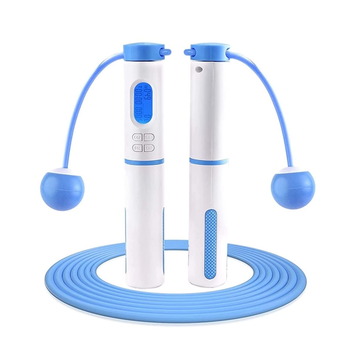 Skakanki Skakanka Regulowana Skakanka Fitness Z Licznikiem Kalorii Skakanka Ćwiczenie Ze Skakanką Z Obciążeniem Skakanka do Skakania (Blue : Blu)