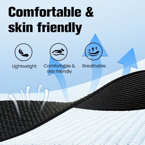 Image of Yeahxing Nylon-Strap Compatible with Amazfit-Helio Loop - Breathable | Lightweight, adjustable fabric strap for all-day wear. Soft, comfortable, replacement strap only.