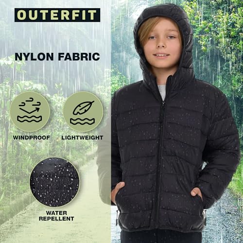 Packable Boys Puffer Jacket with Hood, Lightweight Boys Winter Jacket - Image 6