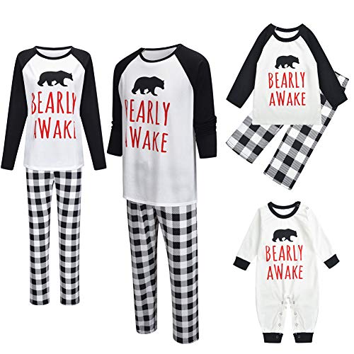 Pijama Familiar de Navidad Invierno Dos Piezas Pantalon y Camiseta Conjunto Mama...