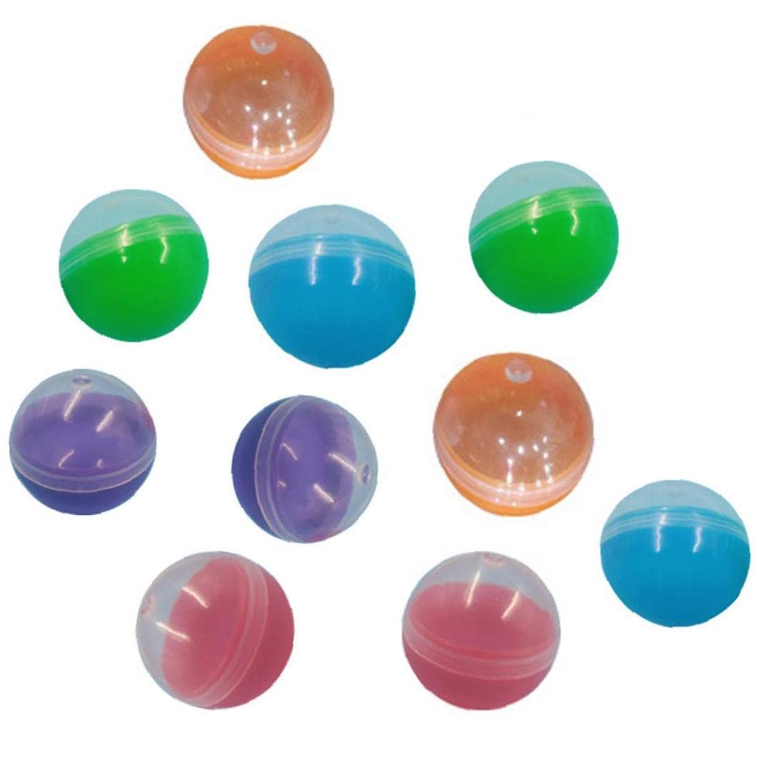 Bemvp10pcs/set Colorful Plastic Vending Machine Toy Capsules Empty Round Toy Capsules Mix Color 1.2" 32mm Diameter for Event Party