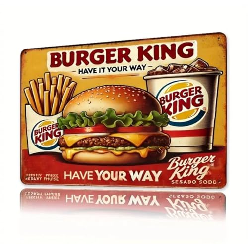 バーガーキング BURGER KING ブリキ看板 アメリカン雑貨 レトロのサムネイル