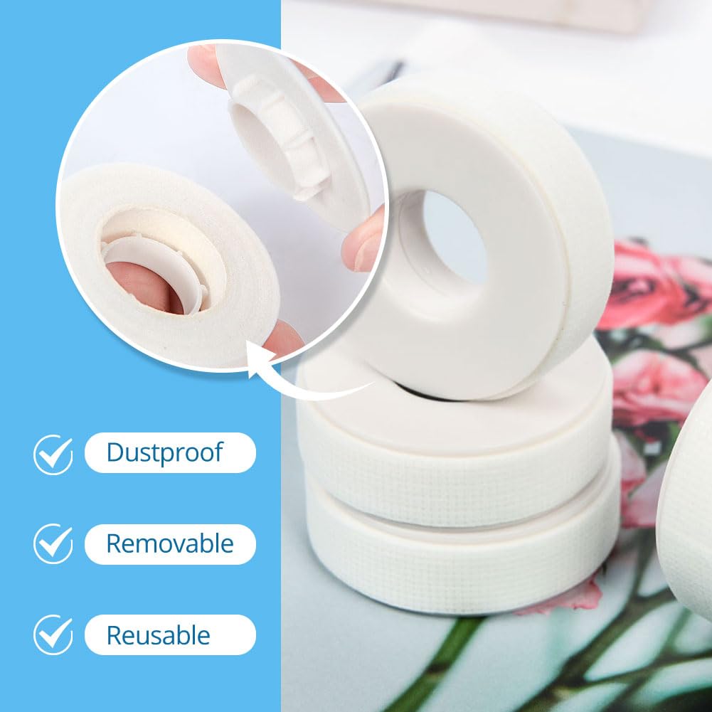 Lunamoon 4 Rolls Tape for Eyelash Extensions Eyelash Tape Eyelash Tape, Band-White*4 - Image 3