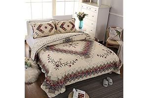 Jameswish French Country Quilted Bedspread