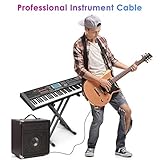 Sovvid Professional Guitar Cable 6M/20FT, Braided Guitar Lead Instrument Cables 6.35mm 1/4 Inch Jack Cord for Electric Guitar Bass, Amp, Speaker, Keyboard, Mandolin, Pro Audio (Black Blue) - Image 7