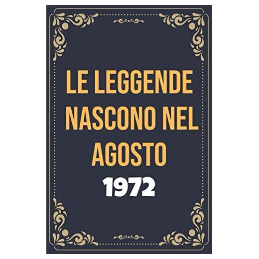 Le leggende nascono nel agosto del 1972: Libro Degli Ospiti Per Scrivere Auguri E Messaggi - Da Personalizzare - Regalo Per Uomini, Donne E Amici ,taccuino a righe