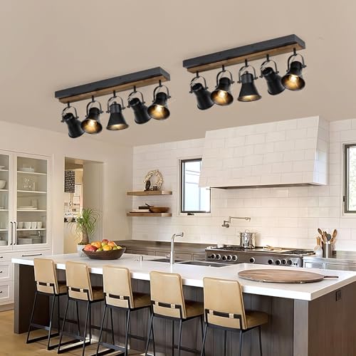 SEEBLEN-5-Light-Track-Light-Fixtures-Adjustable-CeilingWall-Mount-Spotlight-Industrial-Black-Kitchen-Track-Lighting-for-Living-Room-Dining-Room-Hallway-Bathroom SEEBLEN 5 Light Track Light Fixtures Adjustable CeilingWall Mount Spotlight Industrial Black Kitchen Track Lighting for Living Room Dining Room Hallway Bathroom