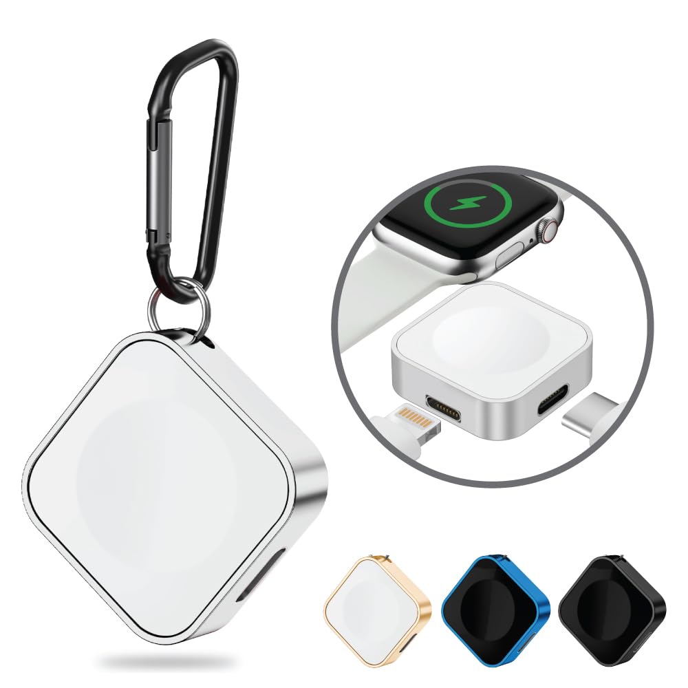 Amazon.co.jp: Apple Watch 充電器 カラビナ付 アップルウォッチ 充電 