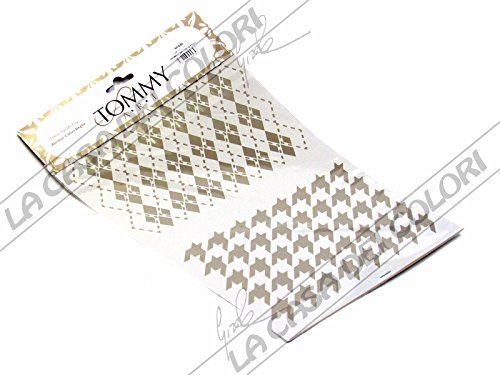 TOMMY ART - STENCIL 21x30cm - SP440 - ROMBI e PIED...