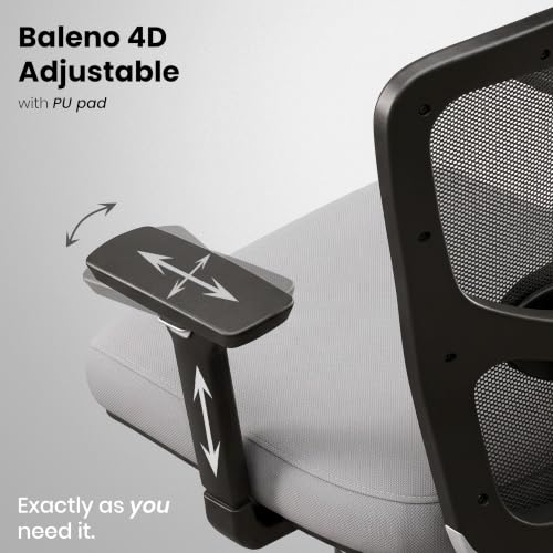 Image of Make My Chairs Jazen Peak | Ergonomic Mesh Office Chair for Work | 5 Year Warranty |Auto Weight-Balacing with Multi Lock Recline Mechanism | 4D Armrest | Seat Slider | High Back