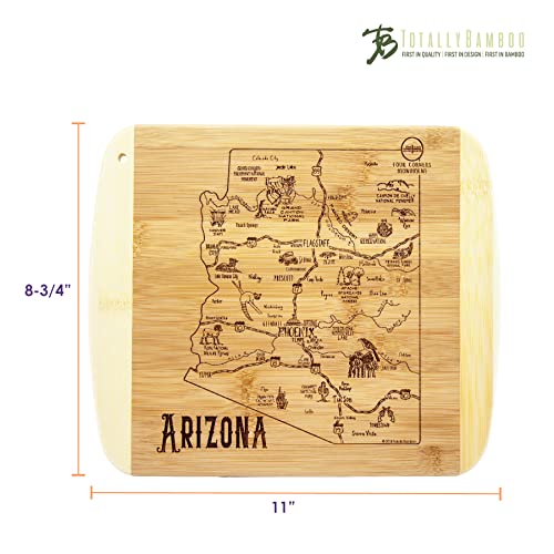 Image of Totally Bamboo A Slice of Life Arizona Engraved Map Cutting Board