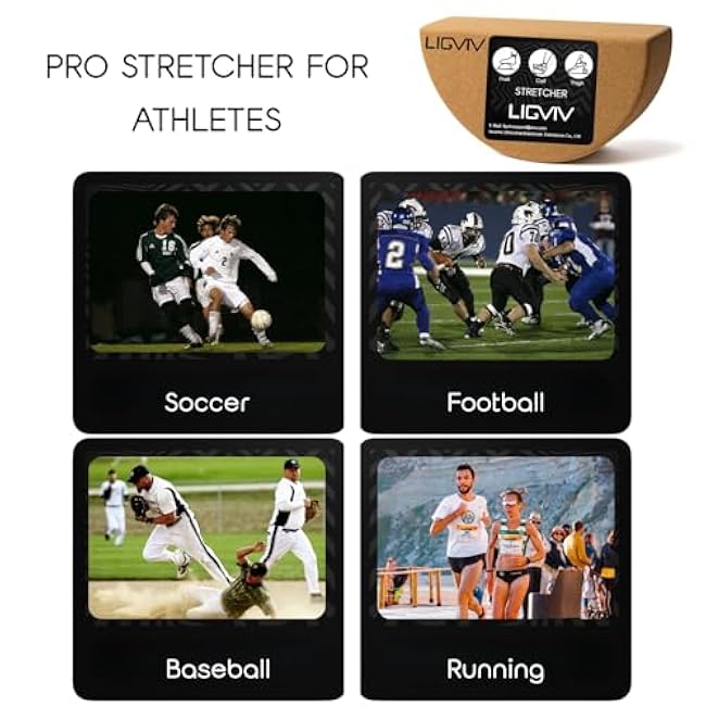 Calf and Foot Stretcher, Wooden Rocker for Leg Thigh Muscle Stretching